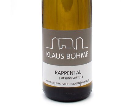 Ein Bild des Weinetiketts von Weingut Klaus Böhme Riesling Rappental Lagenwein