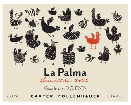 A picture of the wine label of Carter Mollenhauer La Palma Semillon