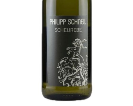A picture of the wine label of Weingut Schnell Scheurebe
